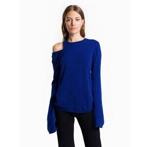 A.L.C. women BNWOT blue wool cashmere "Hamilton" sweater sz XSmall NEW cut out